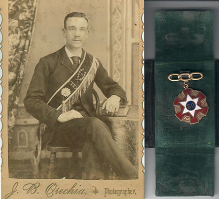 William Reid with IOOF Sash and Medallion